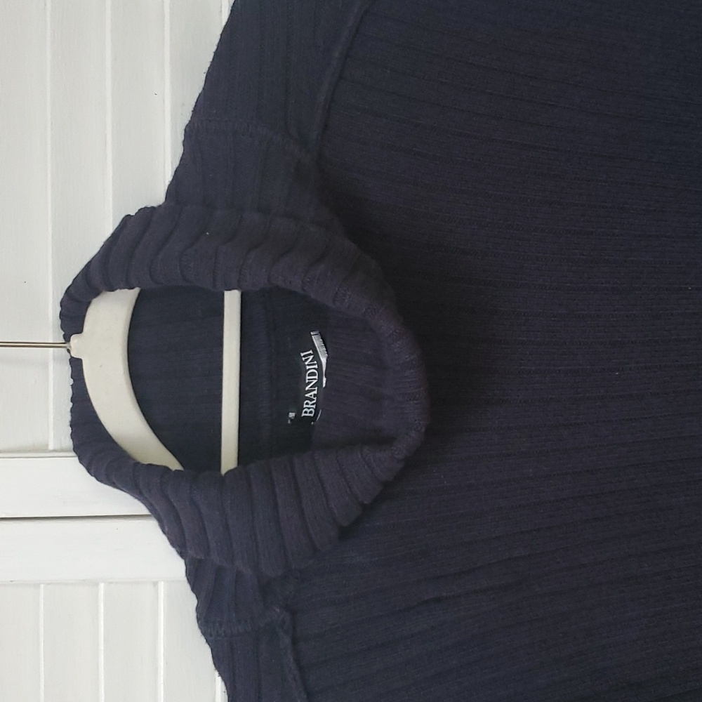 BRANDINI Navy Pullover Cotton Turtleneck Size XXL - Picture 3 of 7